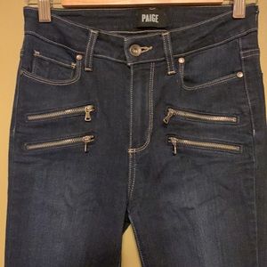 Paige Skinny Jeans w zippers